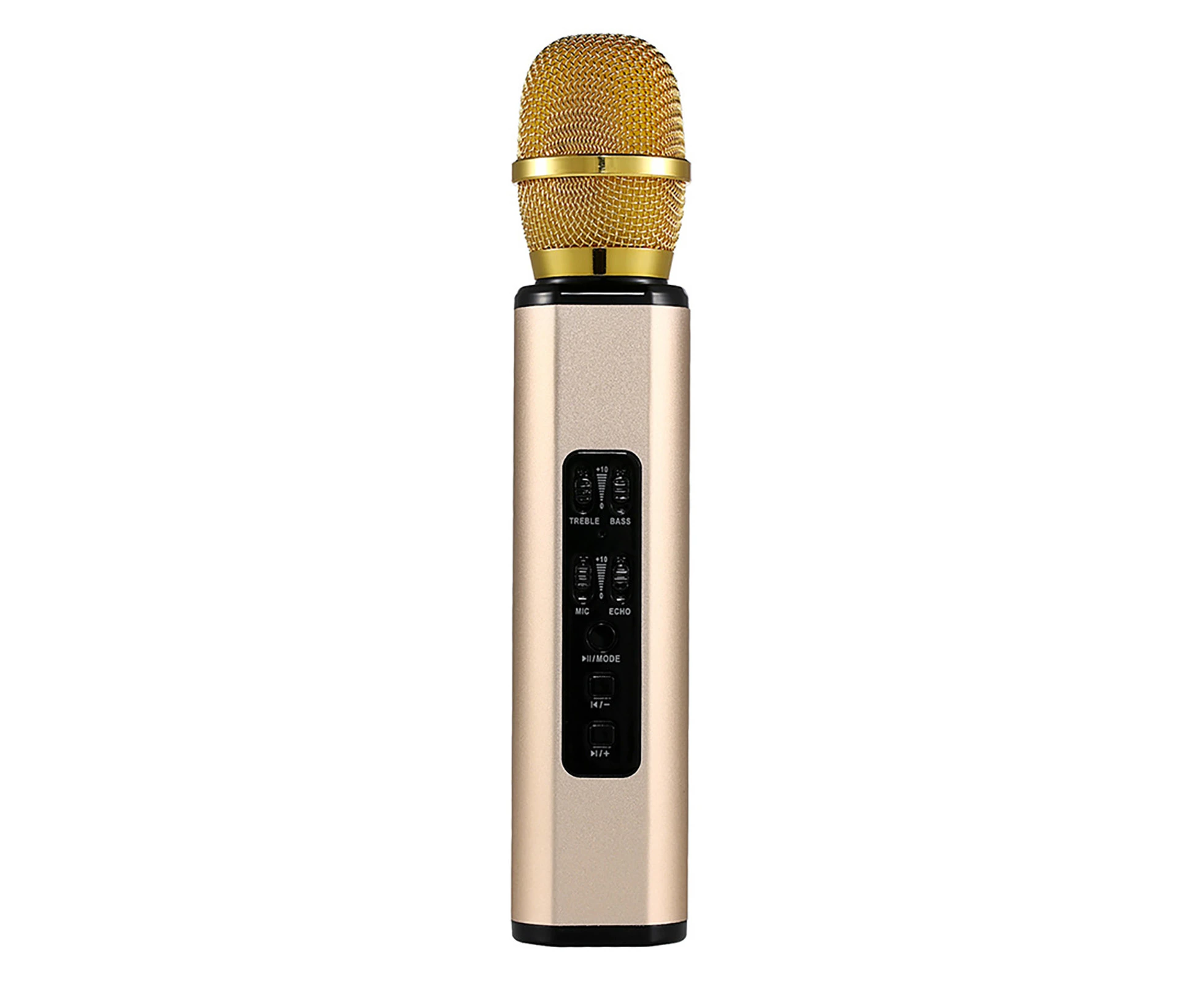 K6 Wireless Microphone High Fidelity Noise Cancelling Sensitive Bluetooth-compatible 5.0 Karaoke Condenser Microphone for Live Show-Golden