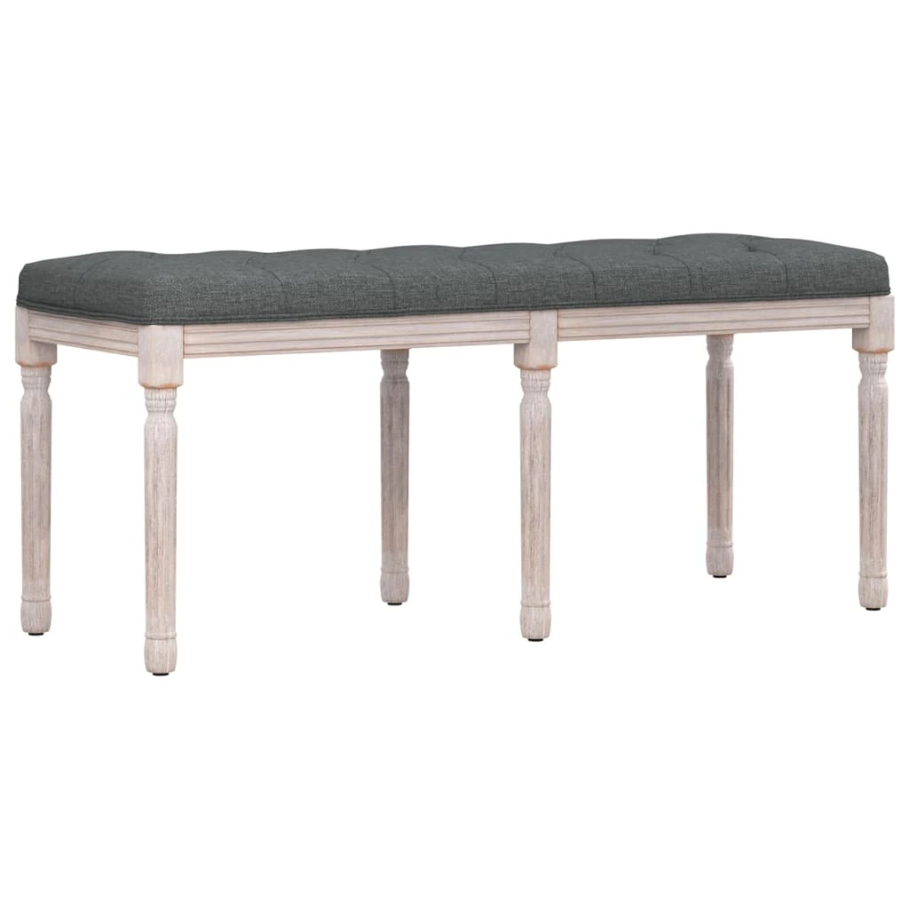 vidaXL Bench Dark Grey 110x40x49 cm Fabric