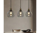 3X Clear Glass Pendant Light E27 Vintage Industrial Kitchen Bar Lamp Oculus