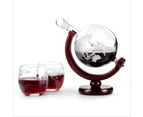 Wine Glass World Globe Bottle Whiskey Spirits Decanter Liquor Drink Cups