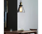Industriasl Glass Pendant Light Vintage E27 Hanging Lamp Clear w/ 25W Bulb