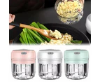 Usb Rechargeable Mini Food Processor Garlic Chopper - White