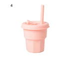 1 Set 300ML/400ML Water Cup Flexible Heat-resistant Silicone Unbreakable Straw Tumbler Jug for Home-4 - 4