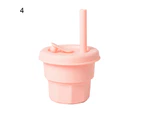 1 Set 300ML/400ML Water Cup Flexible Heat-resistant Silicone Unbreakable Straw Tumbler Jug for Home-4 - 4