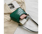 Fashion Women Bags PU Leather Pleated Chain Modern Mini Handbags Shoulder Top-Handle Bags (green)