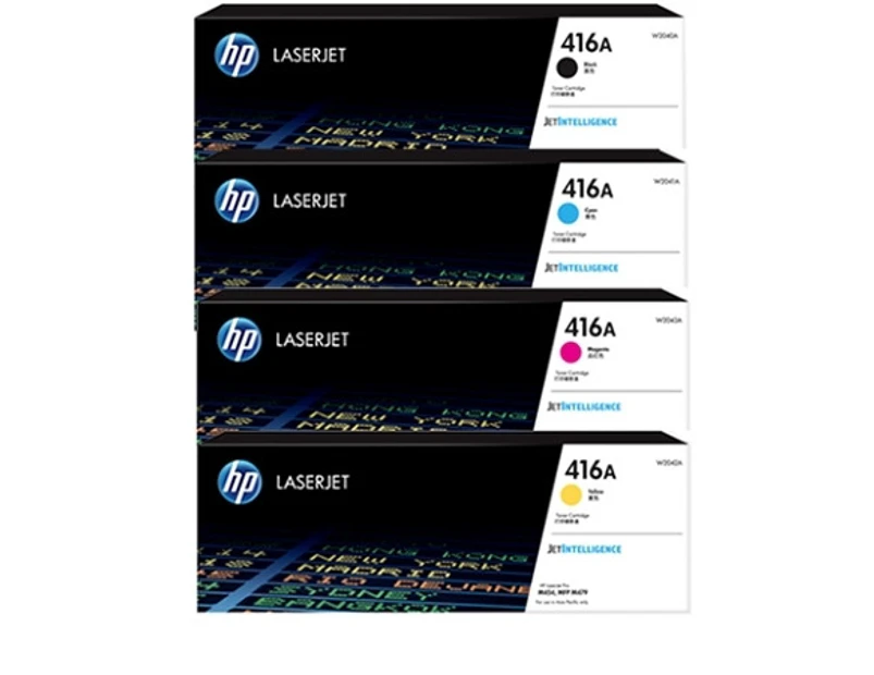 4 Pack HP 416A W2040A-W2043A W2040AW2043A Original Toner Cartridges [1BK,1C,1M,1Y]