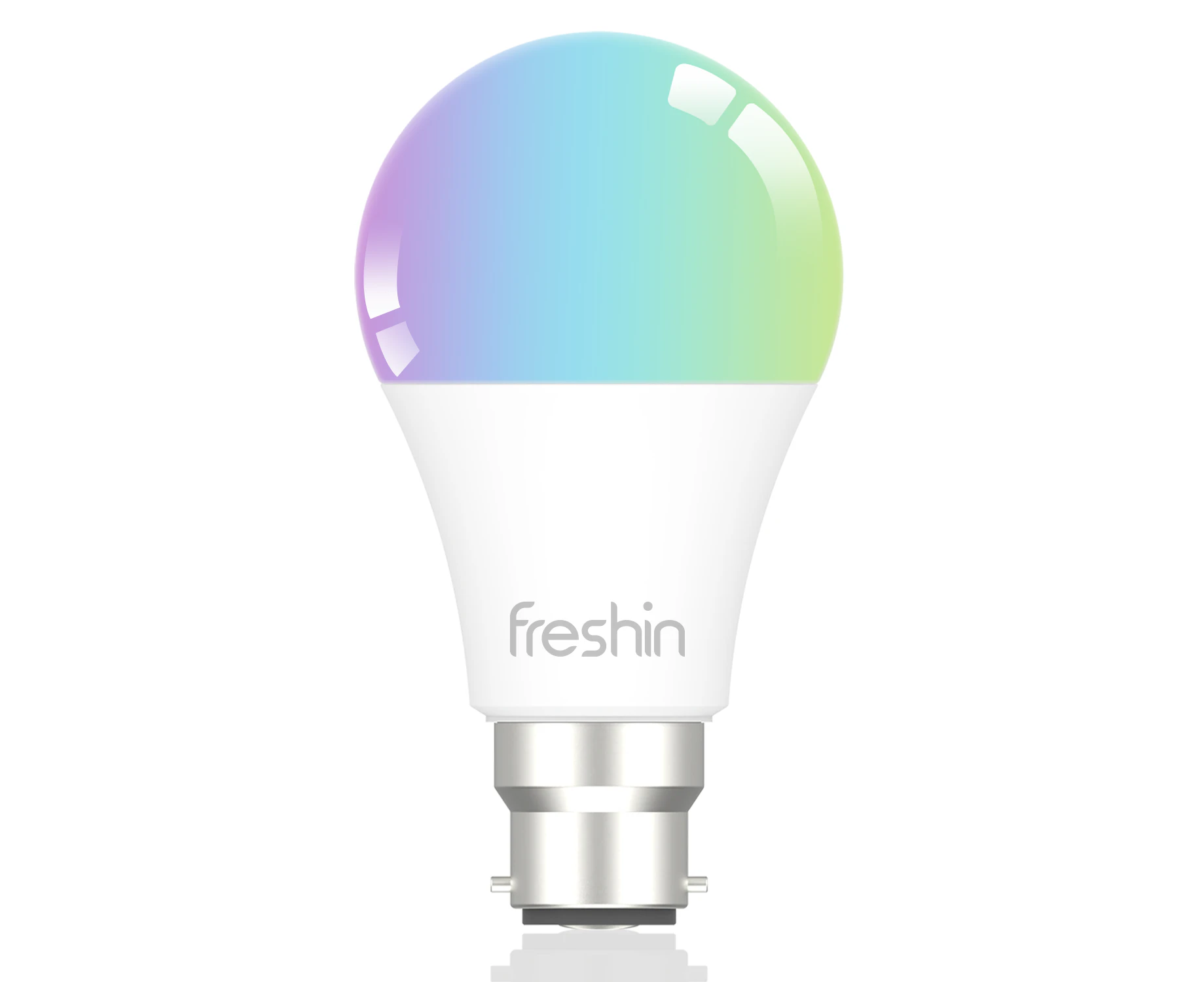 B22 Smart Bulb RGBCW FRESHIN Globe 1 Pack  APP Control 2.4GHz Only Alexa/Google Home Voice Control No Hub Required