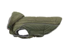 Autumn and Winter Warm Detachable Cap Pet Coat-3XL-Green