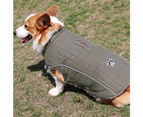 Autumn and Winter Warm Detachable Cap Pet Coat-3XL-Green