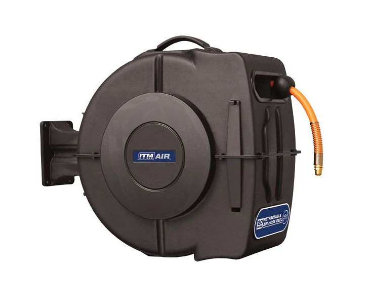 ITM Anti-Kink 20M Retractable Air Hose, Reel Wall Mounted Compressor Polymer BSP