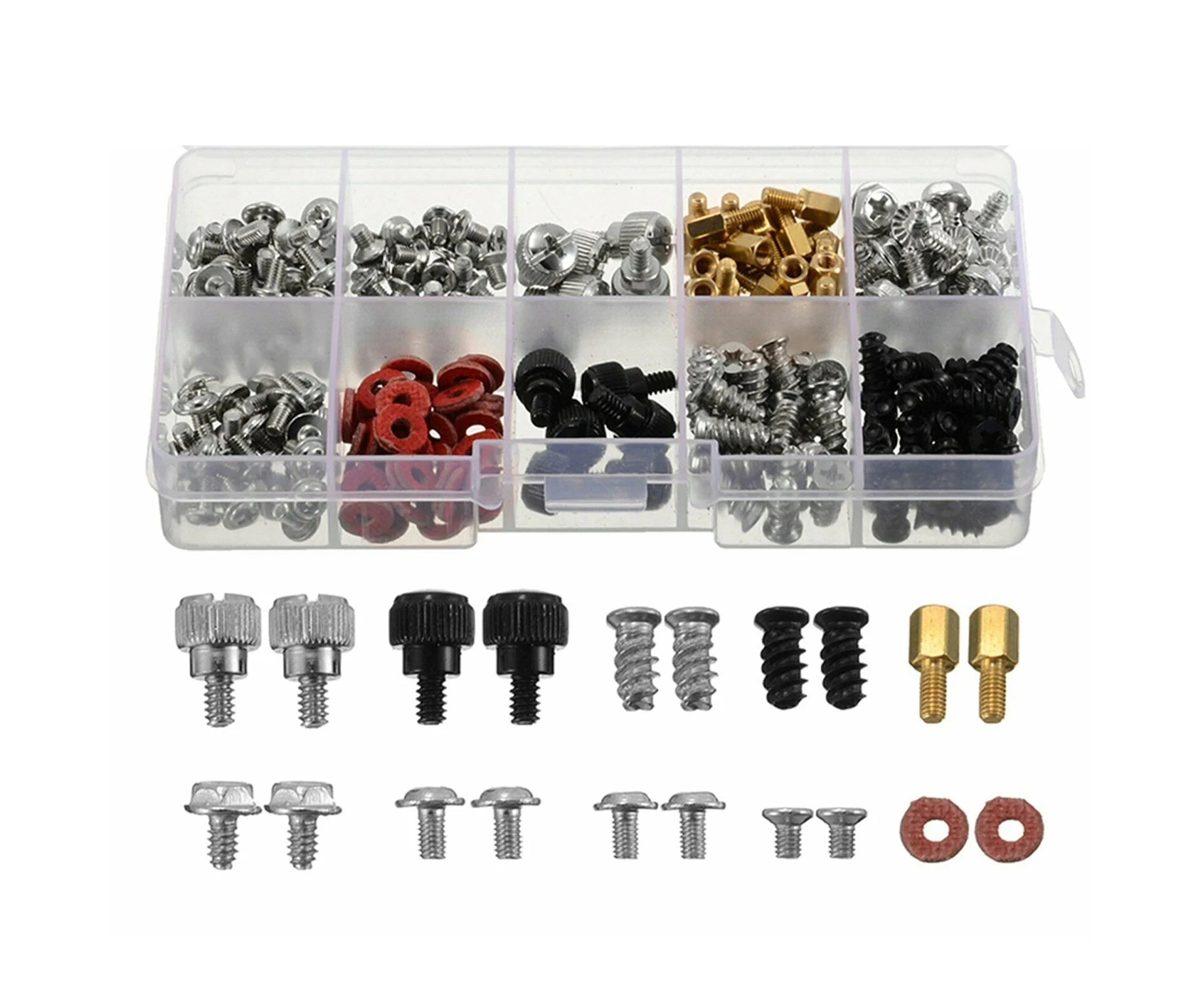 228Pcs Computer PC Screws Kit Case Motherboard For CD-ROM Hard Disk Repair Tool