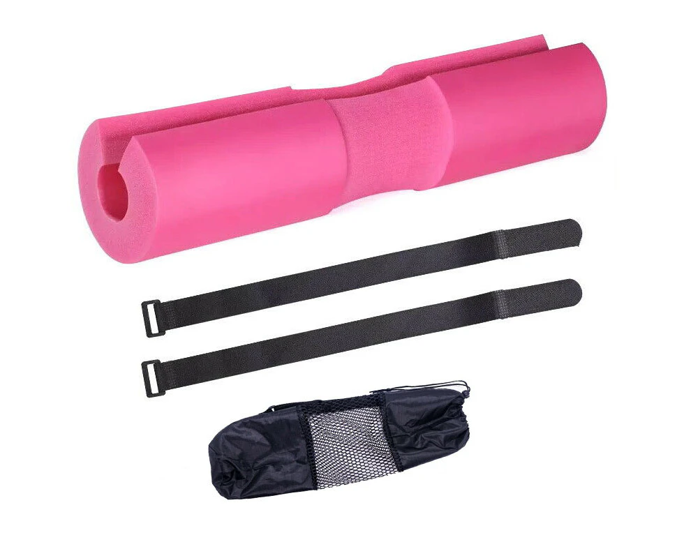 Pink Olympic Weights Barbell Squat Pad Weight Bar Weightlifting Support for Fitness Gym Hip Thrusts Lunges Squat Shoulder Neck