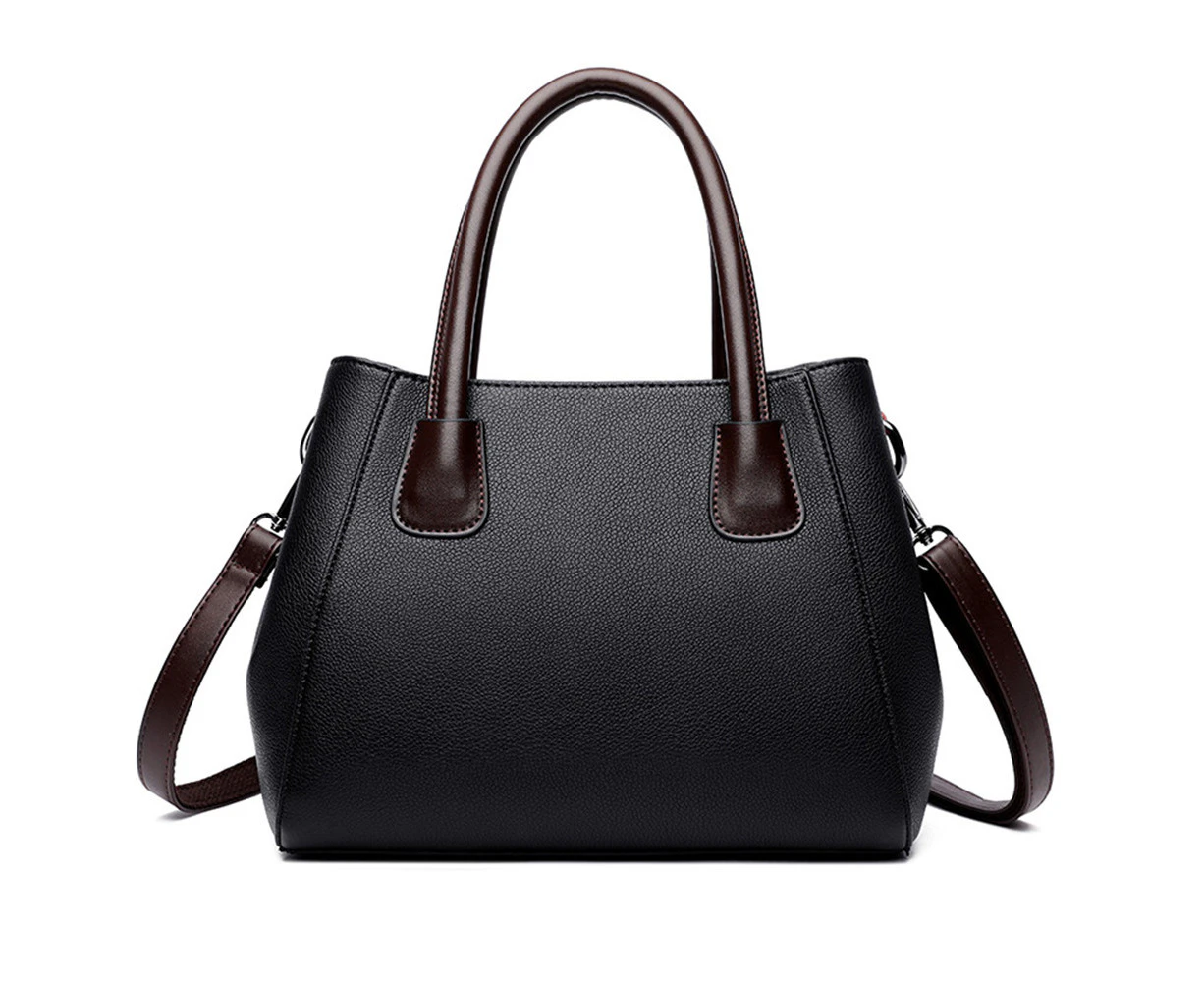 Pu Leather Luxury Handbags Women Shoulder Bags for Women Designer High Quality Casual Female Bags (black)