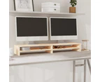 Double Monitor Stand With Shelf Desktop Organiser Dual Screen Riser Platform