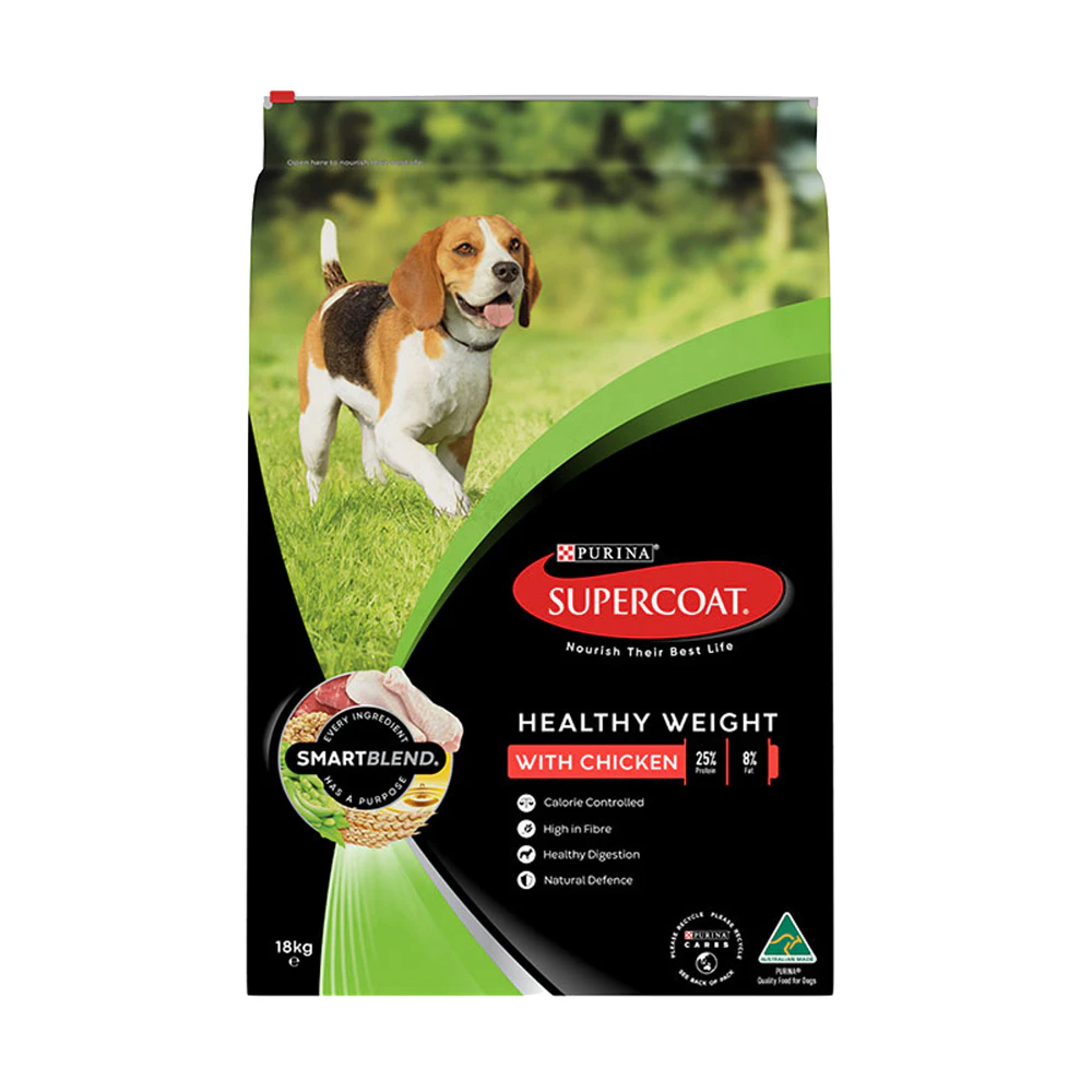 Supercoat Adult SmartBlend Healthy Weight Dry Dog Food w/ Chicken 18kg