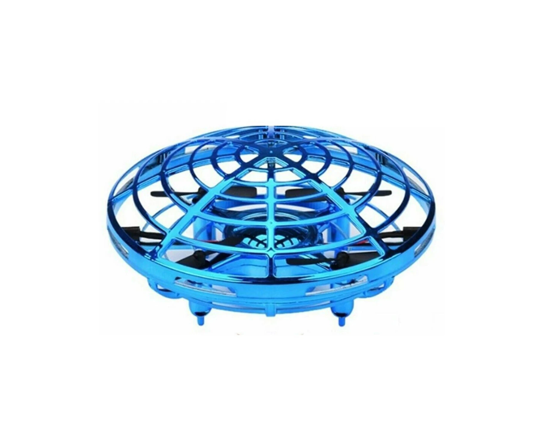 Kids Mini LED Smart UFO Drone Flying Aircraft Remote Control Toys - Blue