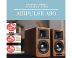 Airpulse A80 Hi-Fi Active Bookshelf Speaker Sound System Entertainment Walnut