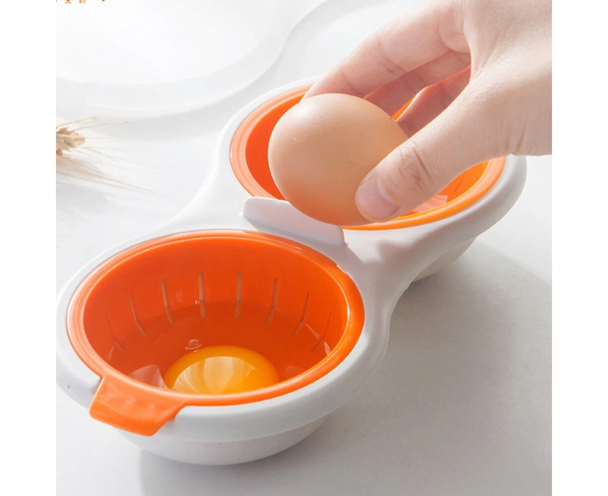 BPA Free Microwave Double Cup Perfect Eggs Poacher