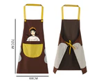 Cartoon Kitchen Sleeveless Apron PVC Waterproof Oilproof Cooking Clothes Cover-#9