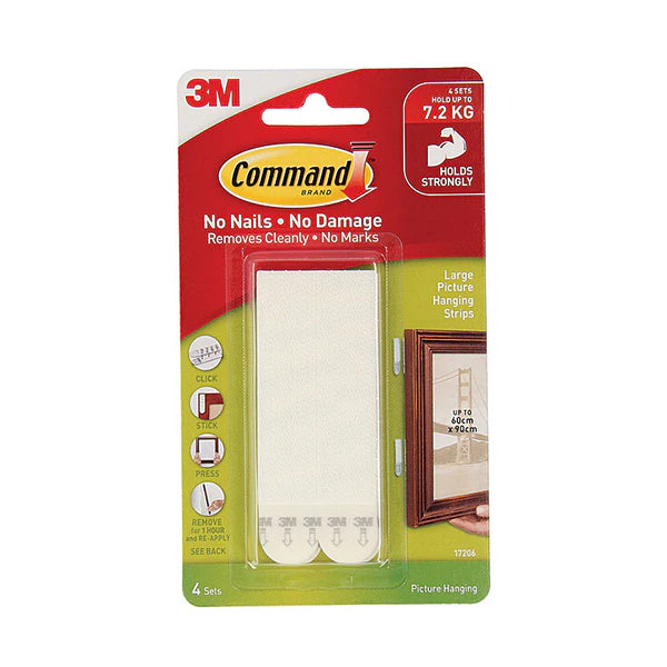 Command Hang Strips 17206 Large Pk4