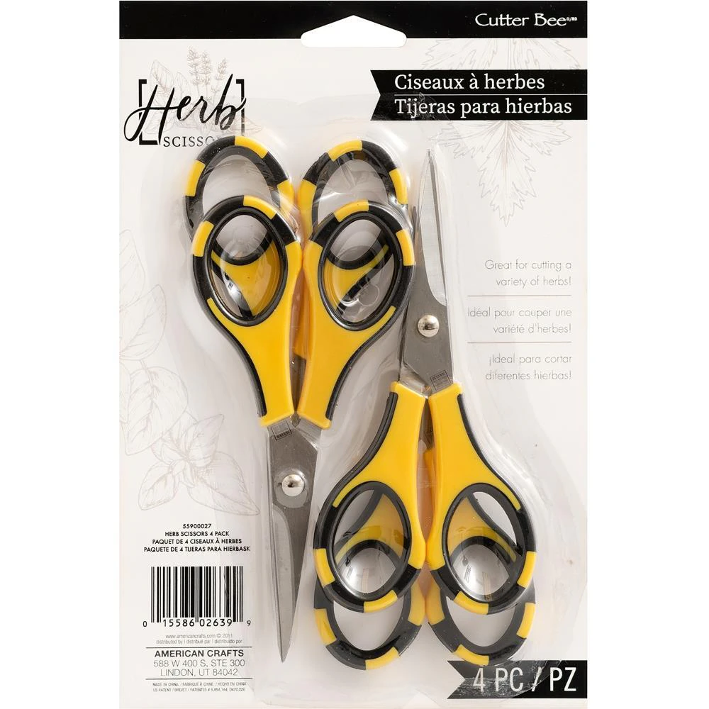 Cutter Bee Herb Scissors 4pk