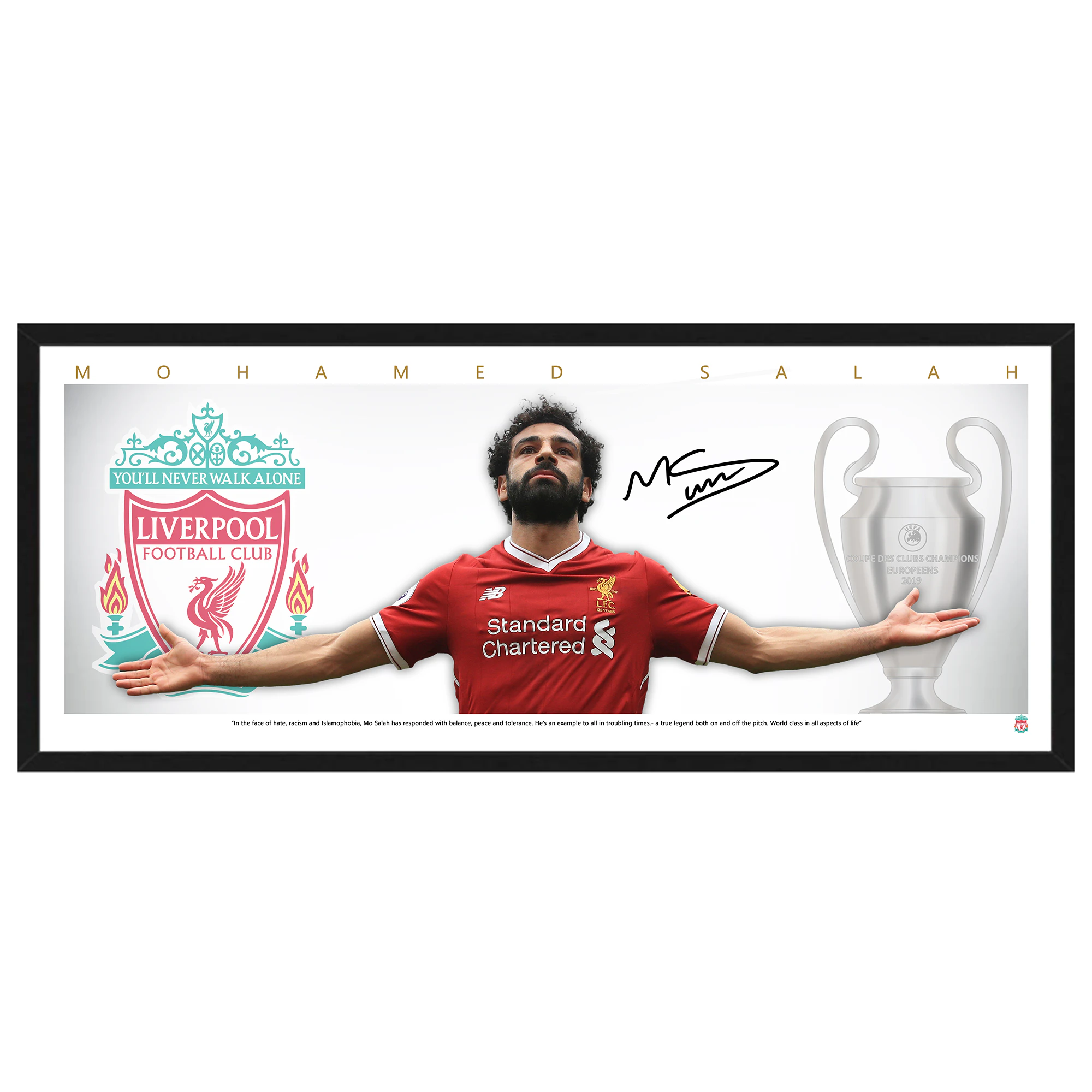 Mohamad Salah Liverpool Mini Wings Framed Print