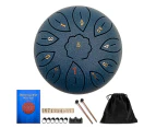 11 Tone 6 Inch C Steel Tongue Drum Percussion Musical Instruments - Black