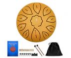 11 Tone 6 Inch C Steel Tongue Drum Percussion Musical Instruments - Gold