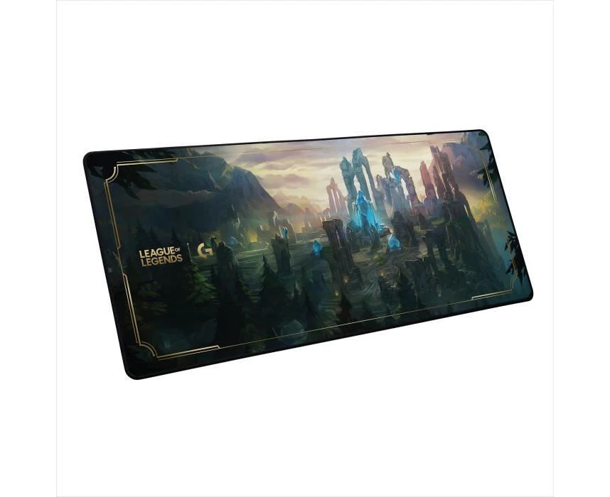 Logitech G840 XL Cloth Gaming Mouse Pad - 900 x 400 mm, 3 mm Thin Mat, Stable Rubber Base, Performance-tuned Surface, Official League of Legends Edition