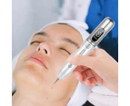 Electric Plasma Freckle Removal Pen LCD Face Skin Mole Remover Dark Spot Removal Machine Beauty Device Silver