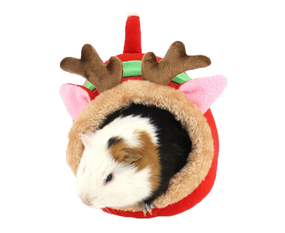 Miserwe Animal Bed Guinea Pig Cage Habitat-Christmas Elk