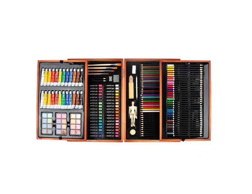 Creative Gift 185 Pieces Complete Art Box Set for Colouring Painting Drawing