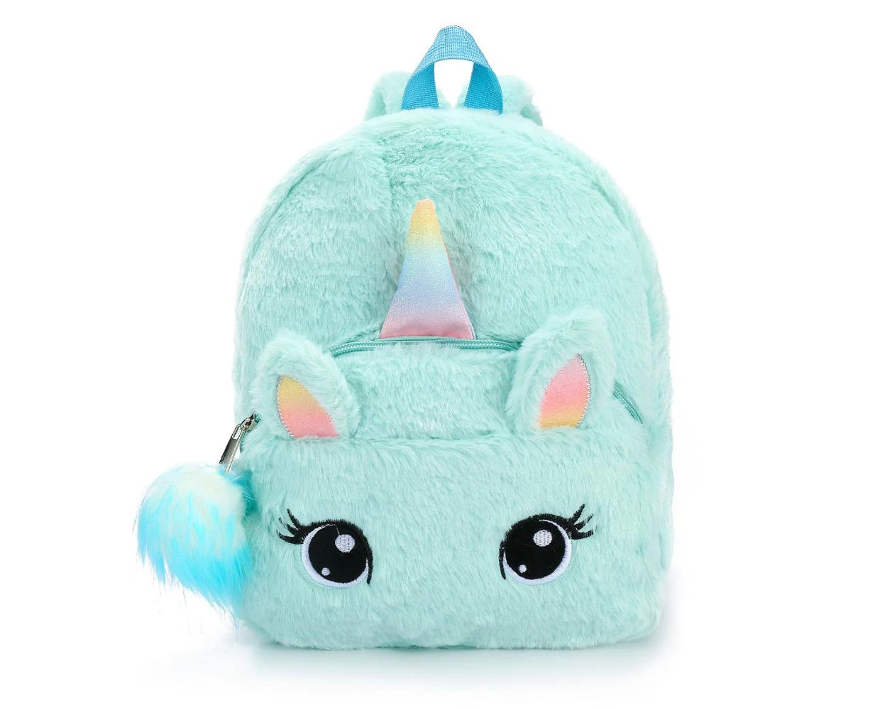 Plush Unicorn Backpack Fluffy Unicorn School Bag Baby Children School Bag Double Shoulder Bag For Kindergarten Girl Boy