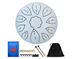 11 Tone 6 Inch C Steel Tongue Drum Percussion Musical Instruments - Silver