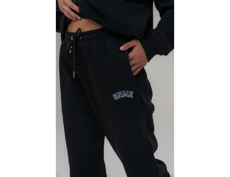 SIANMARIE Baggy Retro Joggers - Black Track Pant