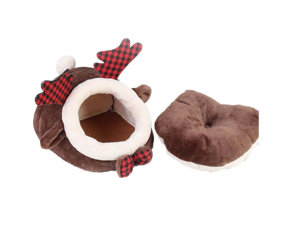 Miserwe Animal Bed Guinea Pig Cage Habitat-Brown Deer