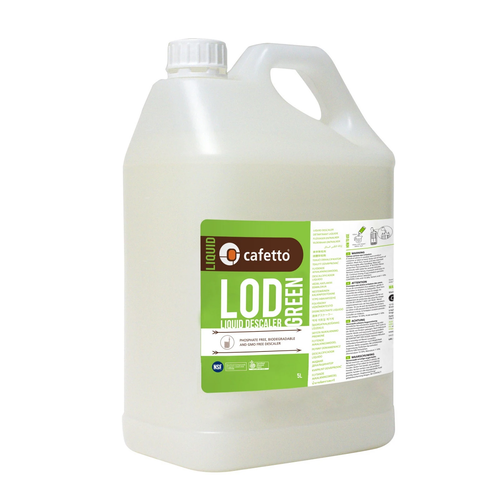 Cafetto LOD Organic Liquid Descaler 5 Litre