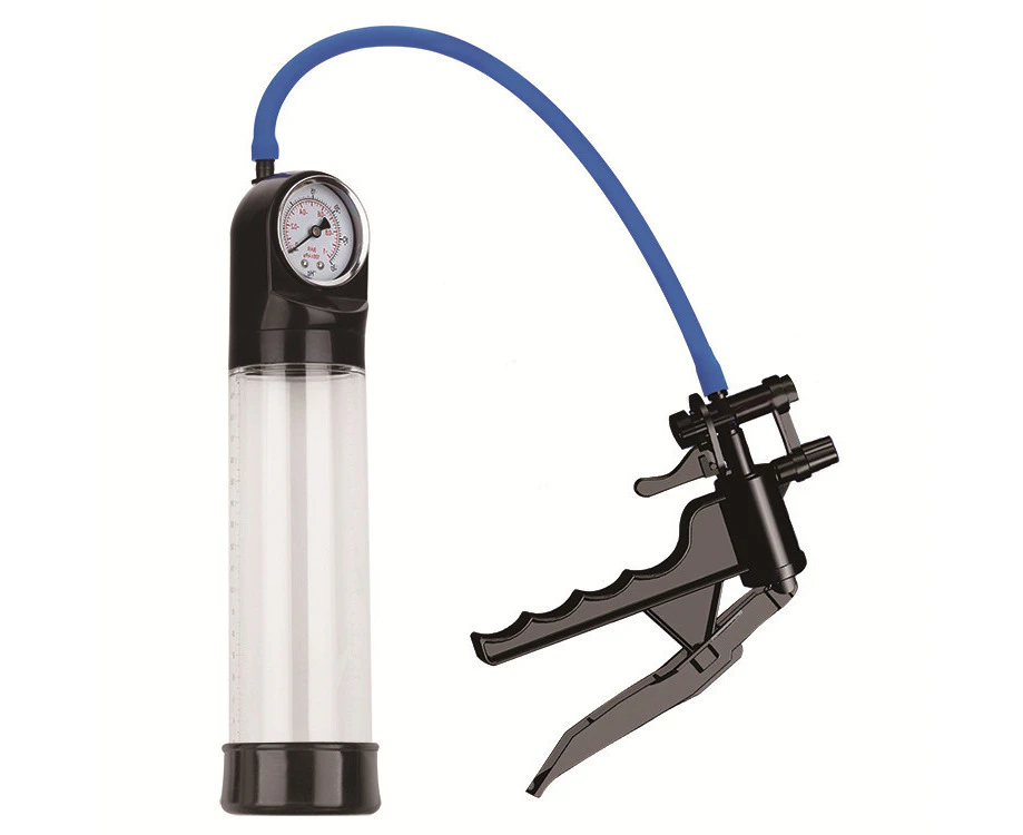 Penis Pump - Clear Cylinder with Pressure Gauge