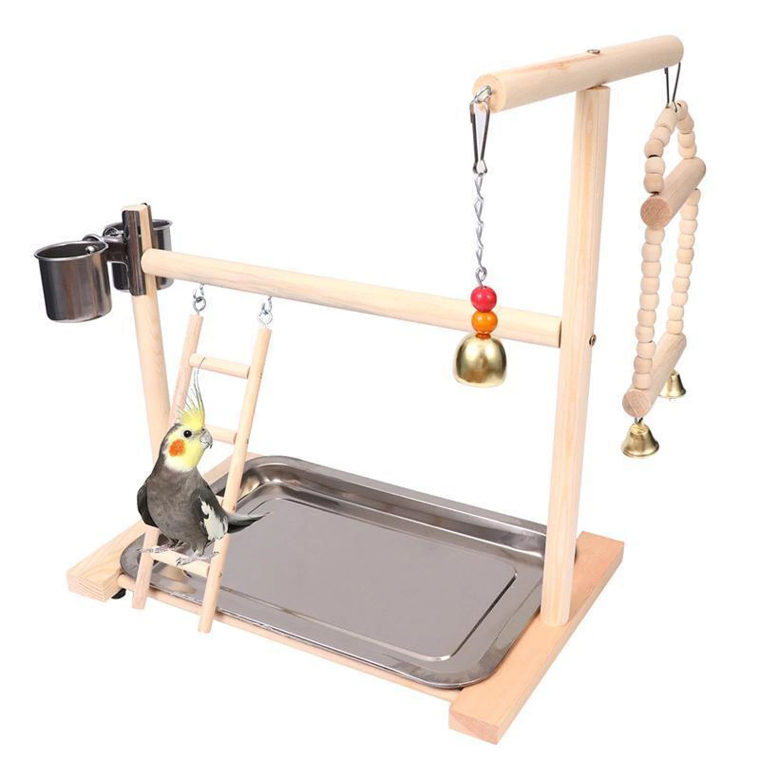 Parrot Cockatiel Birds Play Stand Gym Toy