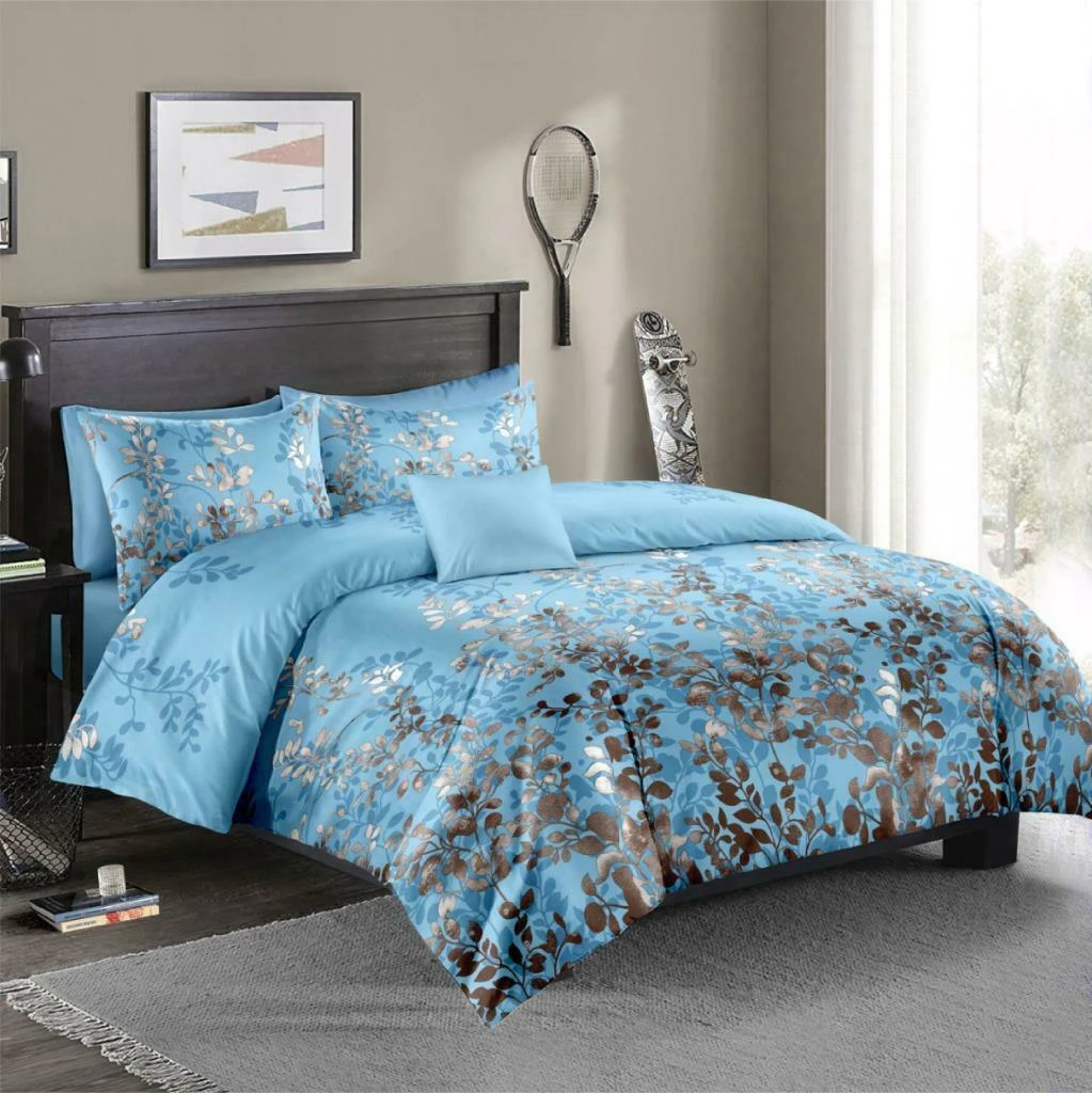 300TC The Woods Soft Touch Quilt Cover Set | 6 Sizes SK - 2 Colours - Blue