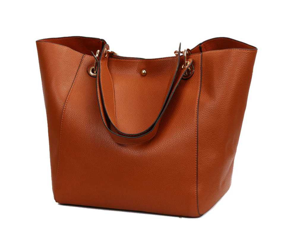 Big Capacity Ladies Tote Bag - Brown