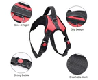 Pet Dog Harness Leash Set Adjustable Dog Harness Walking Harness-XL-Red