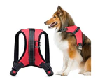 Pet Dog Harness Leash Set Adjustable Dog Harness Walking Harness-XL-Red