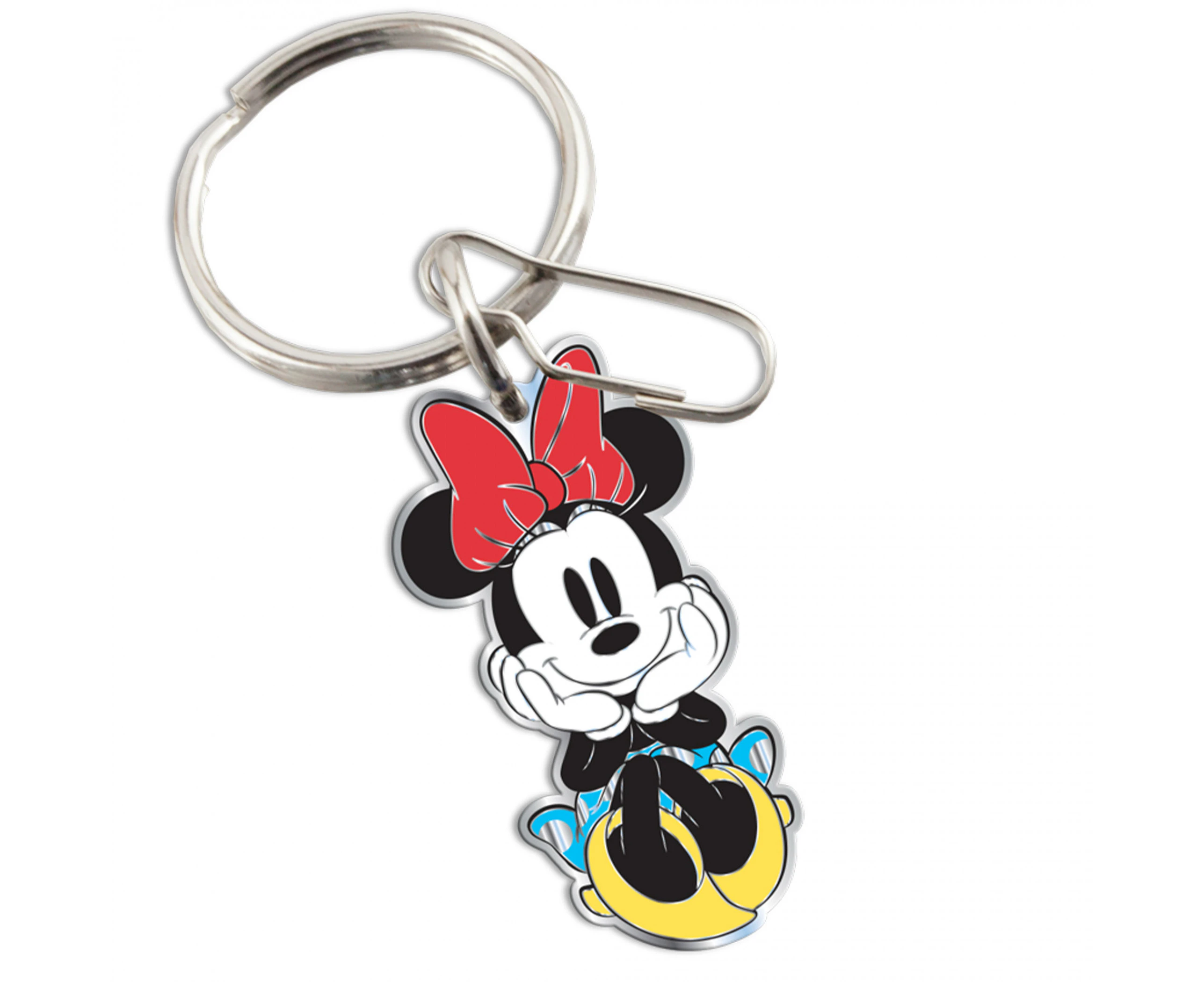 Disney Minnie Mouse Sitting Enamel Keychain