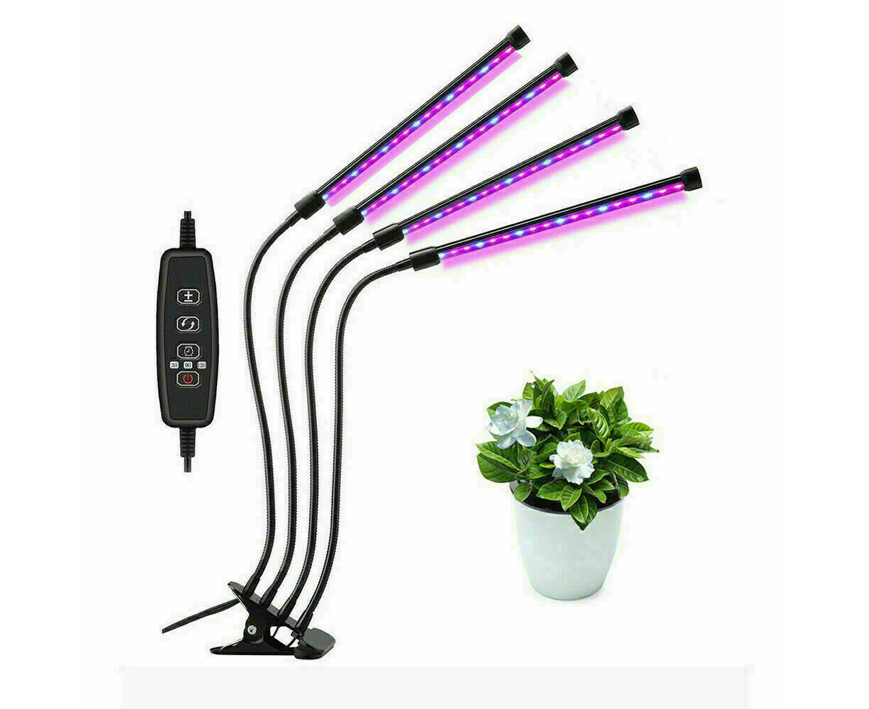 4 Head 80 LED Grow Light Growing Veg Flower Indoor Clip 40W Plant Lamp
