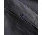 Luxore Linen & Cotton Blend Quilt Cover Set Charcoal