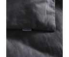 Luxore Linen & Cotton Blend Quilt Cover Set Charcoal