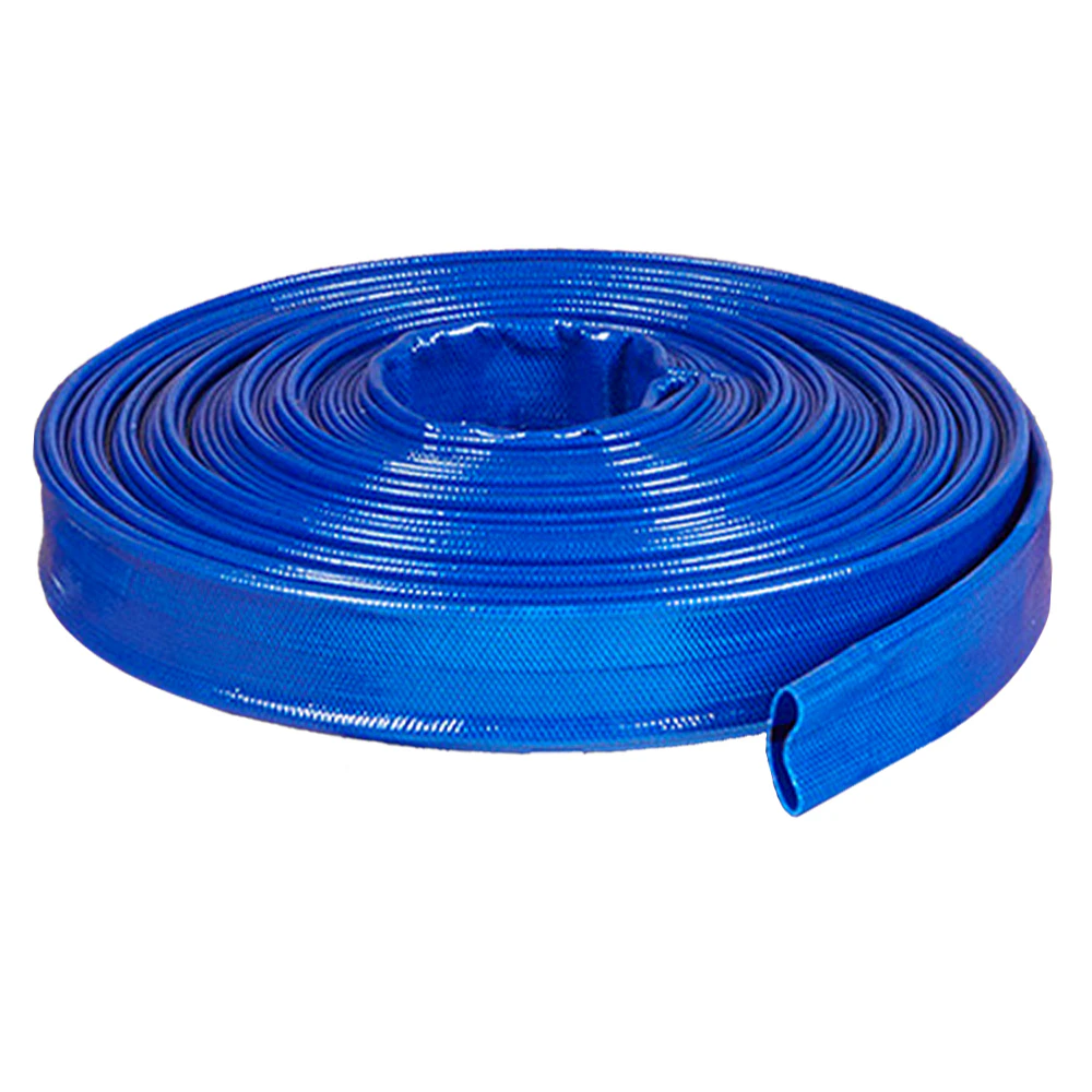 Rural Max 4-Bar Pressure PVC Lay Flat Water Discharge Hose 4"x100m Roll Blue