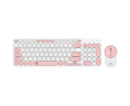 TODO 2.4Ghz Wireless Keyboard Mouse Combo Mac Windows Android - Pink