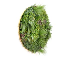 YES4HOMES Artificial Green Wall Plant Garden Flower Panel Disc Art 100cm Grassy  UV Resistant-Wonderland